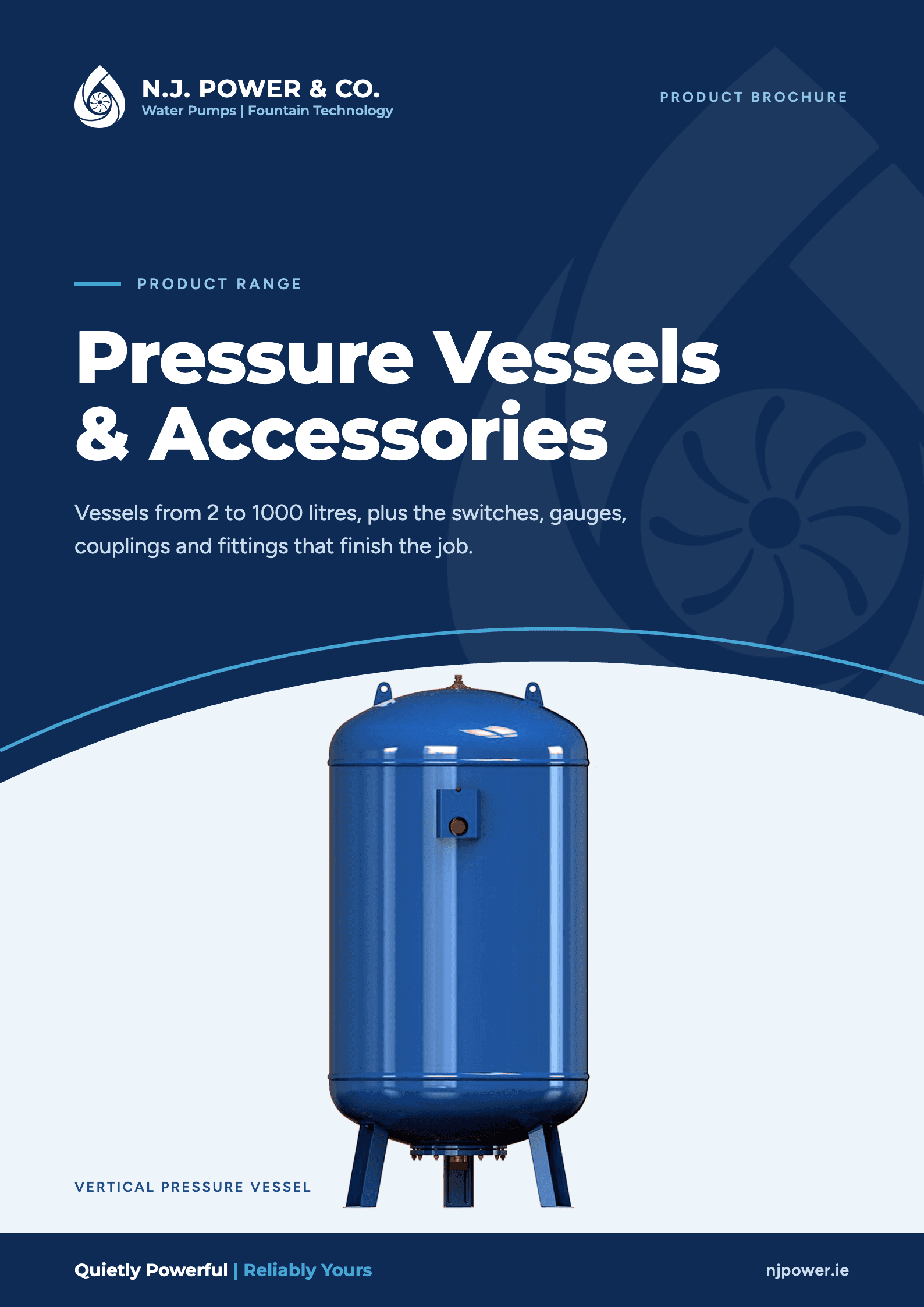 Cover of the N.J. Power Pressure Vessels & Accessories brochure