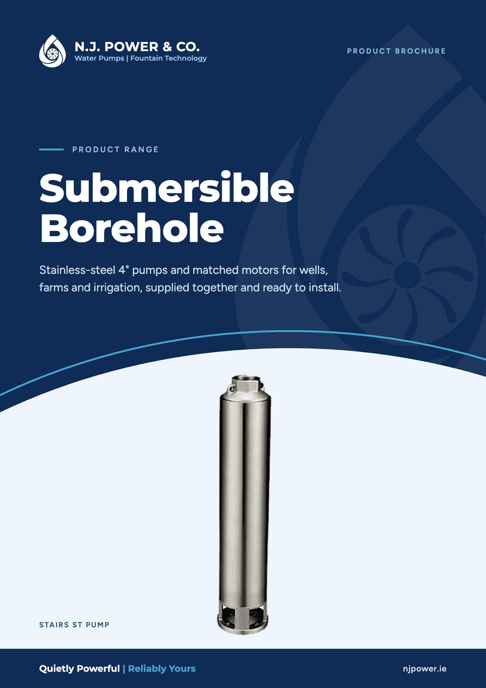 Cover of the N.J. Power Submersible Borehole brochure