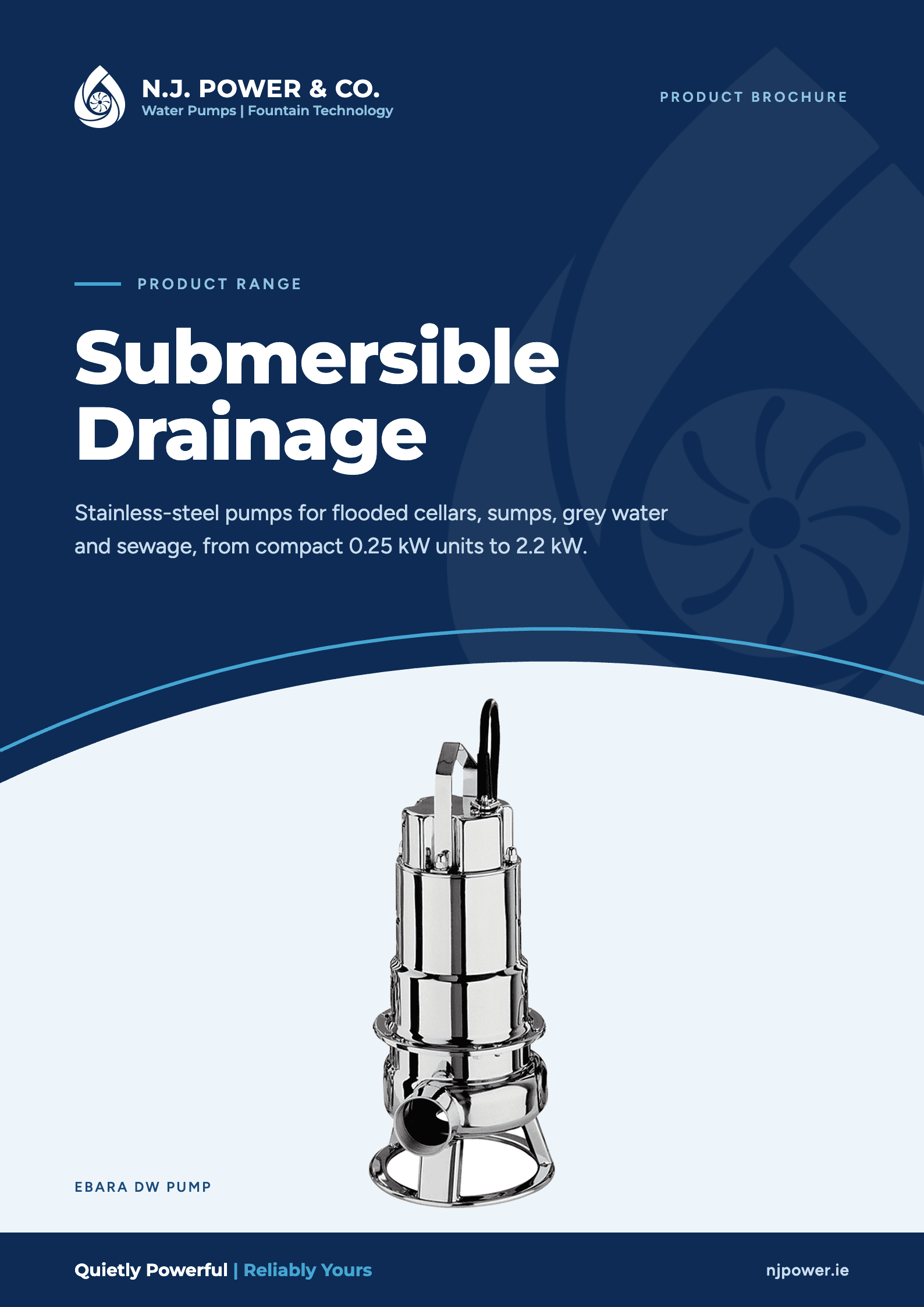 Cover of the N.J. Power Submersible Drainage brochure