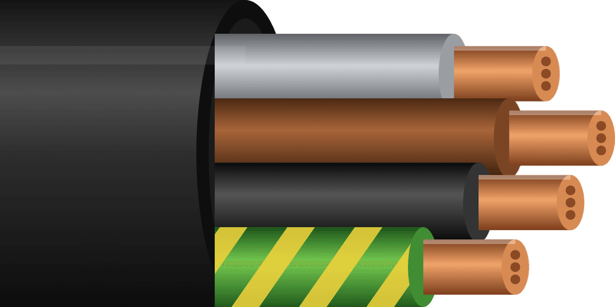 N.J. Power Submersible Borehole Cable Submersible Borehole